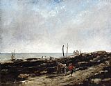 Gustave Courbet Canvas Paintings - Going Fishing